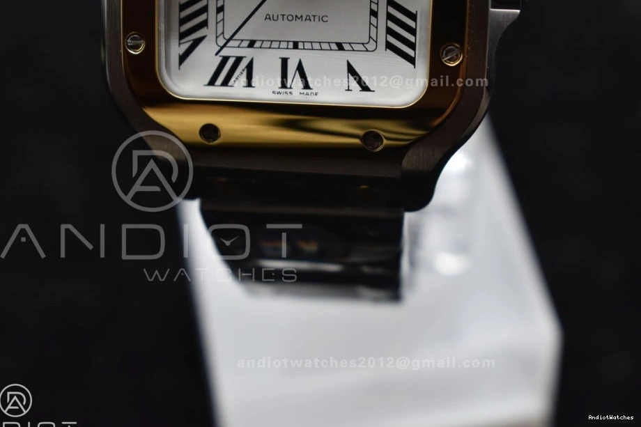Bracelet 1:1 V Edition Best SmartLinks 35mm Dial White on YG BVF de StreetReady Cartier YG MIYOTA SS SS Santos 9015 1096 0803